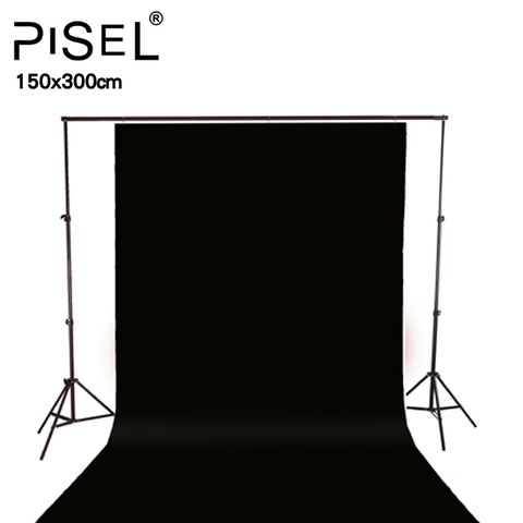 PISEL 150x300cm黑色背景布 黑布黑幕背景布藝術創作舞台背景攝影棚直播背景人物訪談背景布佈置陳列桌布