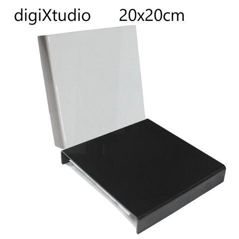 digixtudio 倒影板鏡攝珠寶台（黑白2片）20x20cm 拍攝產品倒影鏡攝陳列展示飾品金屬精品黃金鑽石珠寶台