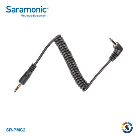 ★輕巧，彈簧線易於使用Saramonic 楓笛 3.5mm轉3.5mm麥克風轉接線 SR-PMC2