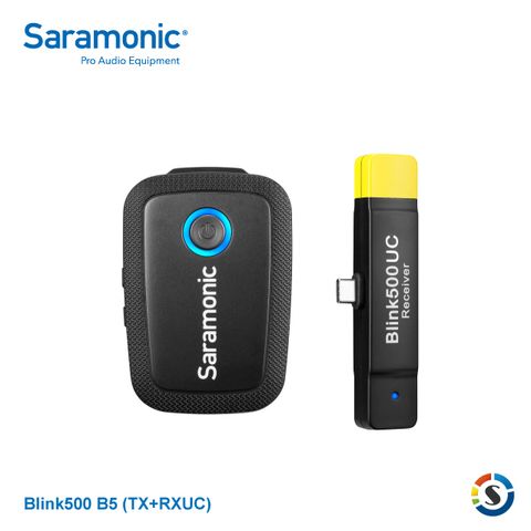 Saramonic 楓笛 一對一無線麥克風套裝Blink500 B5(TX+RXUC)傳輸距離可達50m