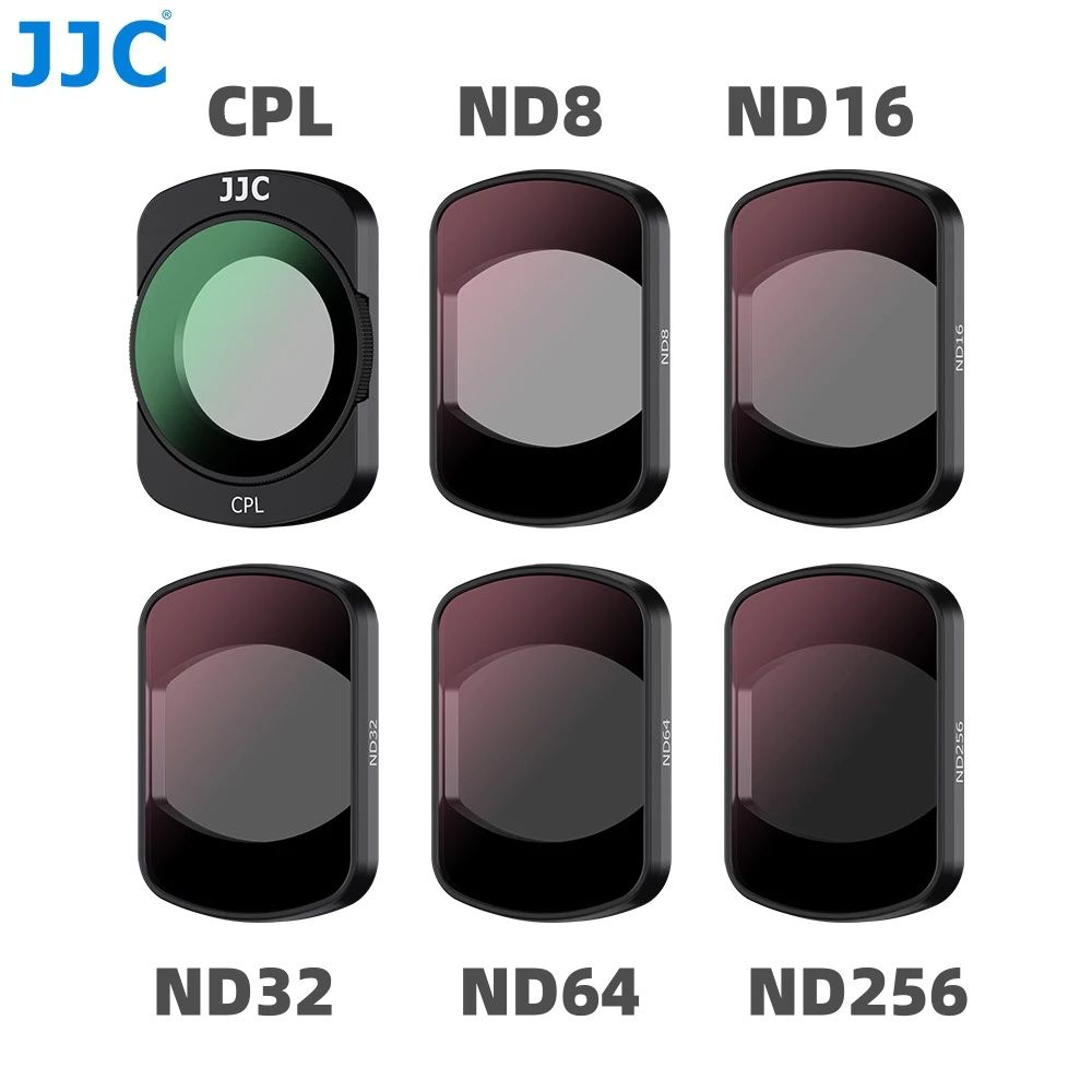 JJC 磁吸多層膜DJI大疆Osmo Pocket 3濾鏡6入組F-DP3K6(含ND8/ND16/ND32/ND64/ND256減光鏡&CPL偏光鏡)