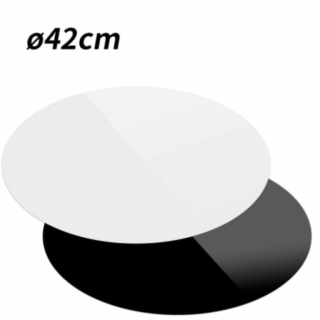 KEYSTONE  圓形黑白倒影板 (42cm)