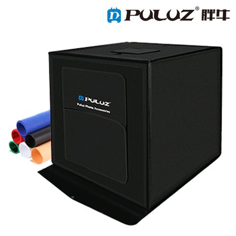 簡易快速安裝[PULUZ]胖牛 雙LED手提收納便攜可調光 專業攝影棚(40cm)