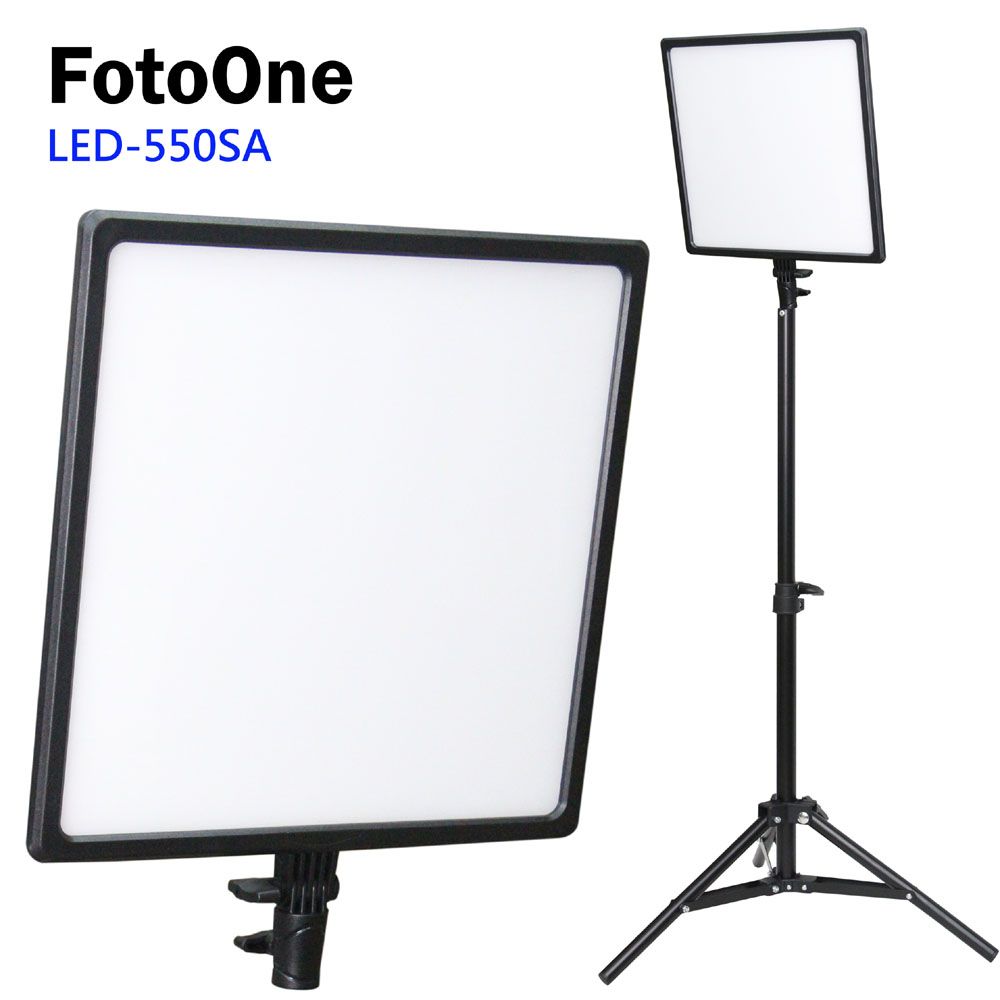 FotoOne  LED-550SA超柔平板燈直播影視持續可裝電池外拍高顯色可調色溫亮度學校教學影片