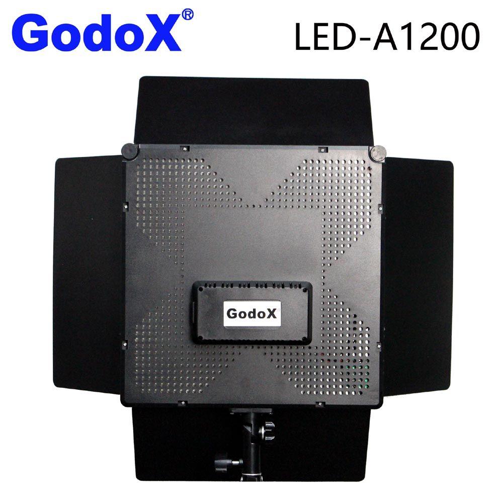 GodoX  LED四葉片可調色溫遙控攝影燈A1200平板攝影燈直播燈影視燈持續燈高顯色可調色溫亮度攝影燈