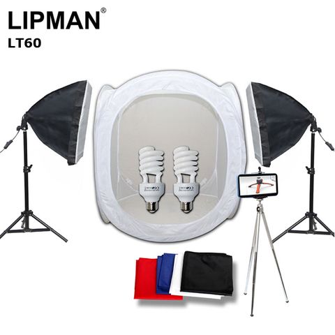 60x60x60cm雙燈LIPMAN 60cm行動攝影棚雙燈組-LT60