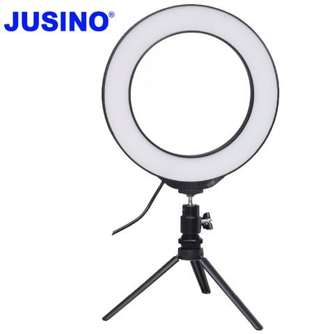 ㊣超值搶購↘85折JUSINO 7吋LED環形燈RL-7三種色溫一鍵切換,亮度多段自由調整
