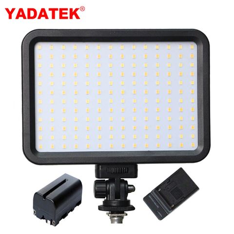 YADATEK YL168C攝影燈送F750鋰電池 28W大功率高亮度LED攝影燈雙色溫調色溫持續熱靴平板燈