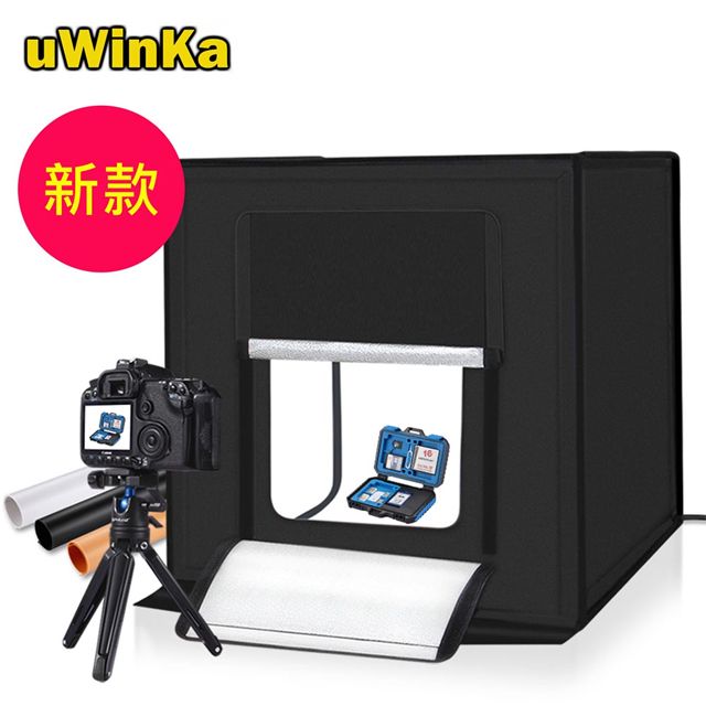 uWinka  快速折收LED攝影棚-LED60方棚光棚網拍商品手機攝影珠寶飾品公仔玩具樣品產品拍攝商業靜物攝影