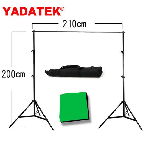 YADATEK 背景架2X2M(送黑綠布)多功能攜帶型虛擬直播攝影棚曬衣架展示掛架陳列架