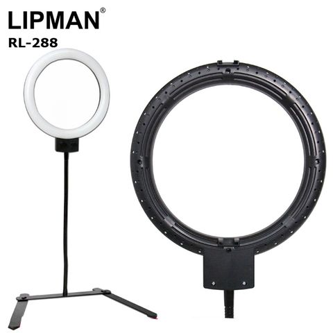 10吋環形燈主播必備CRI:90 色溫與亮度無段自由調整LIPMAN LED環形美顏燈RL288