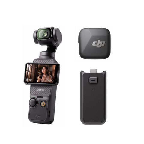 DJI OSMO POCKET 3單機+續航手柄+MIC MINI單發射器-碳素黑