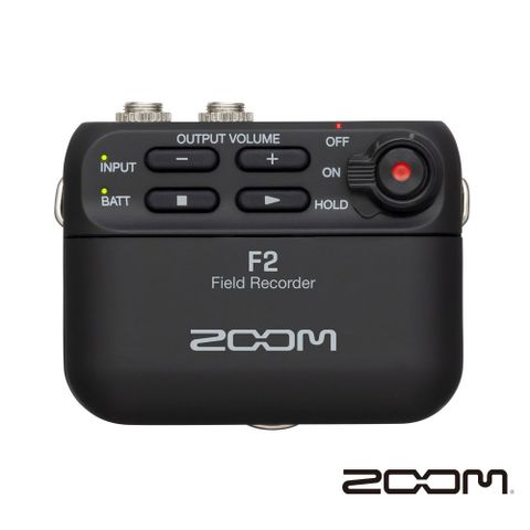 Zoom F2 微型錄音機+領夾麥克風組-黑色 正成公司貨