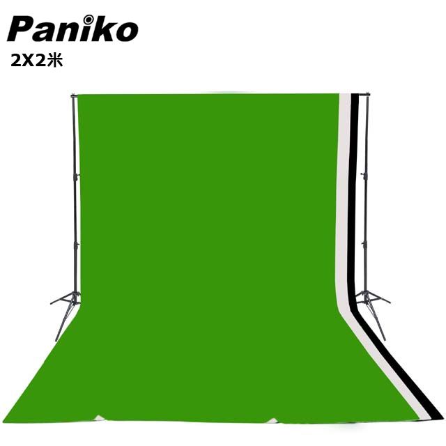 Paniko  2X2米背景架送黑白綠背景布虛擬攝影棚實景攝影棚直播背景架曬衣架展示掛架陳列架攜帶型免工具組裝