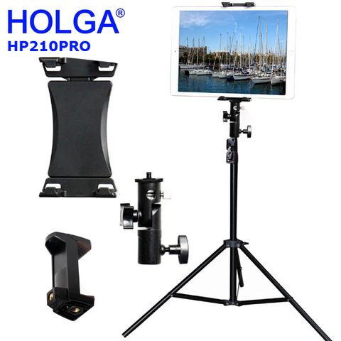 HOLGA 大平板手機腳架HP210PRO手機平板支架IPAD平板架落地支架平板IPAD三腳架手機立架三腳架線上直播立架