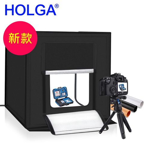 HOLGA 快速折收LED攝影棚-LED6060LED攝影棚網拍攝影棚手機攝影珠寶飾品公仔玩具拍攝商業攝影靜物樣品拍攝