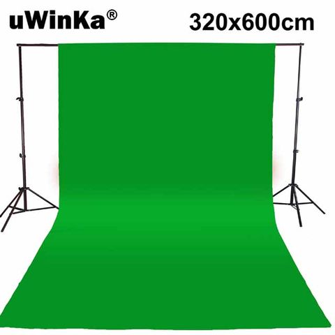 uWinka 綠色背景布320X600公分綠幕綠布摳圖背景布去背KEY背虛擬攝影棚用綠幕去背合成直播背景