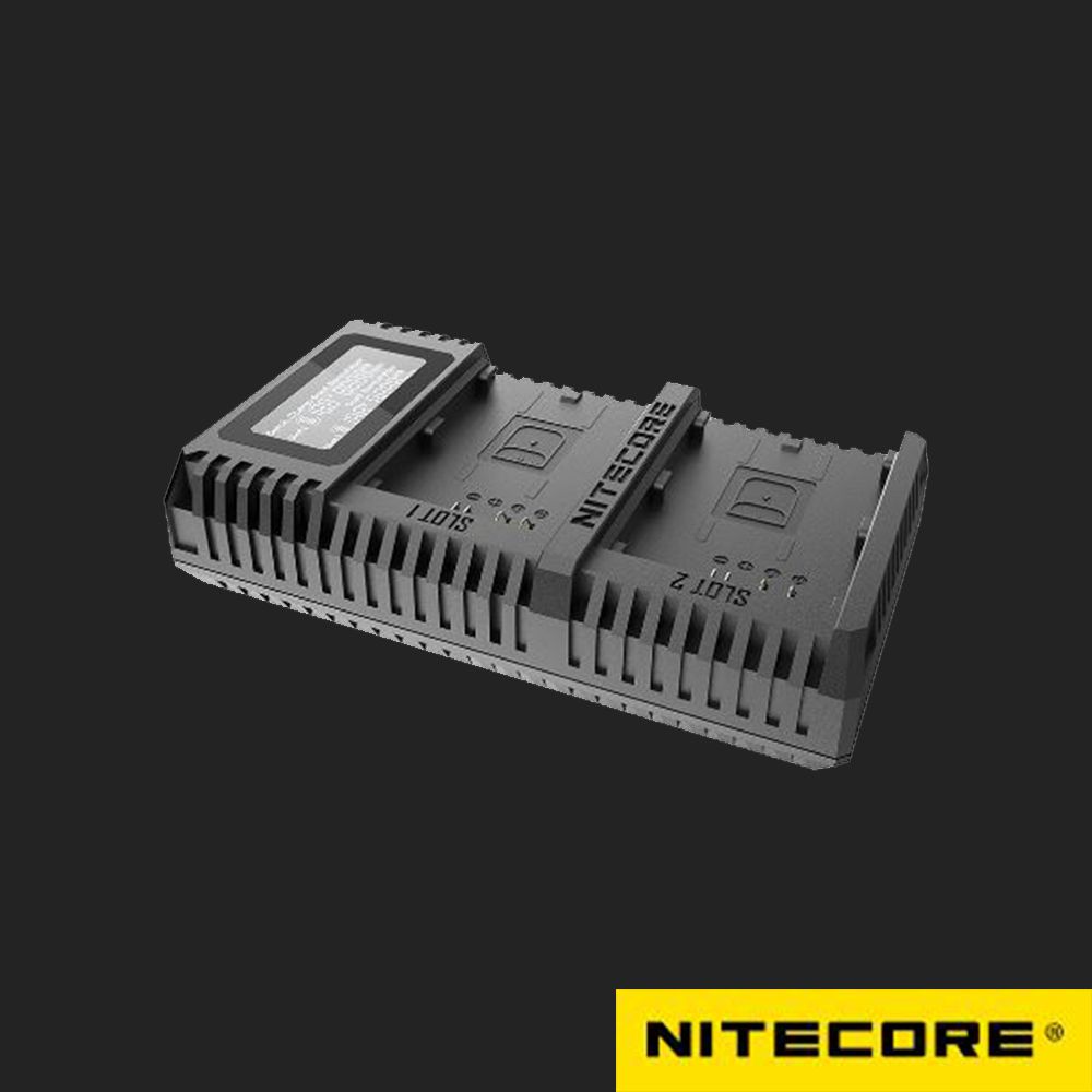 NiteCore  奈特科爾 UCN2 PRO For CANON LP-E6NH/LP-E6N/LP-E6 USB行動快充QC 液晶雙槽充電器