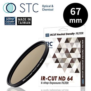 【STC】IR-CUT ND64 (6-stop) Filter 67mm 零色偏ND64減光鏡