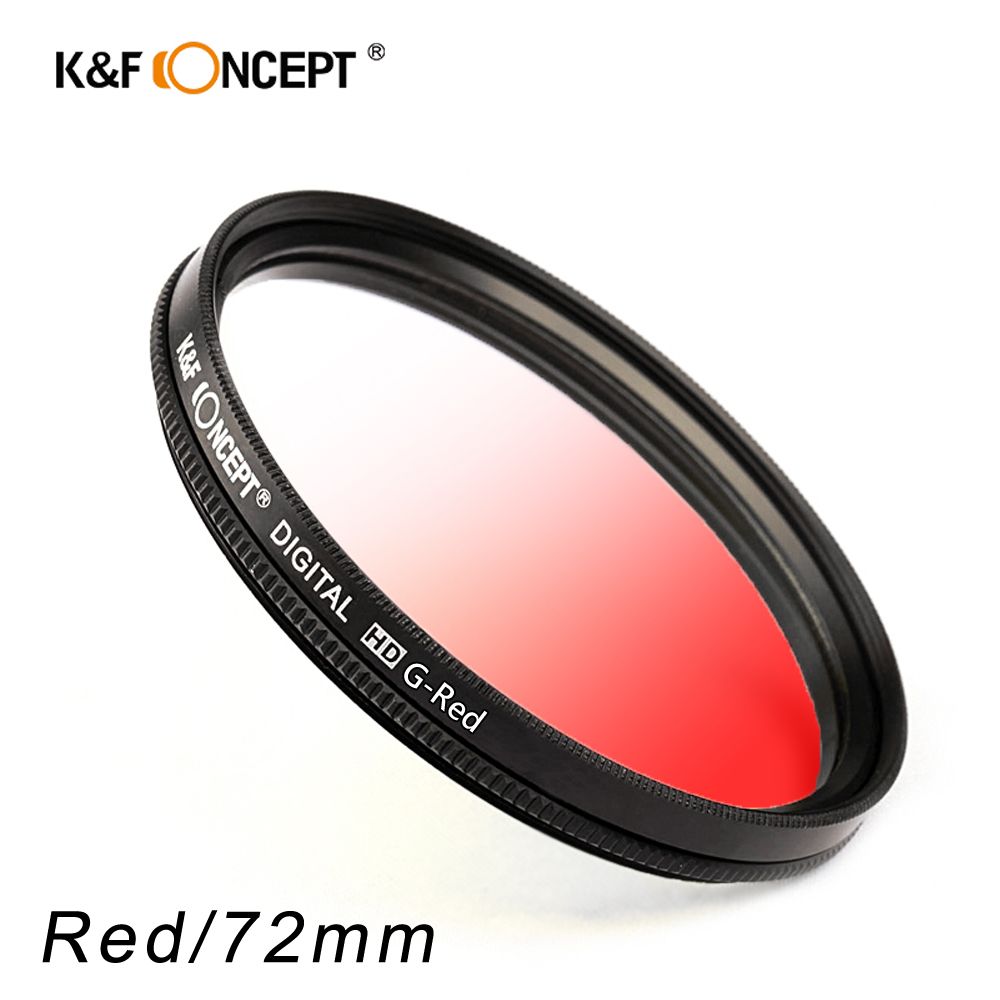 K&F Concept  紅色超薄漸層濾鏡/漸變鏡-72mm