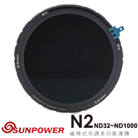 ★送轉接環SUNPOWER N2 ND32~ND1000 磁吸式可調多功能濾鏡