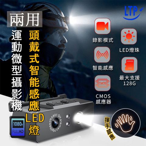 LTP W3長電力兩用型頭戴LED攝影機 微型密錄器/針孔攝影機/行車紀錄器
