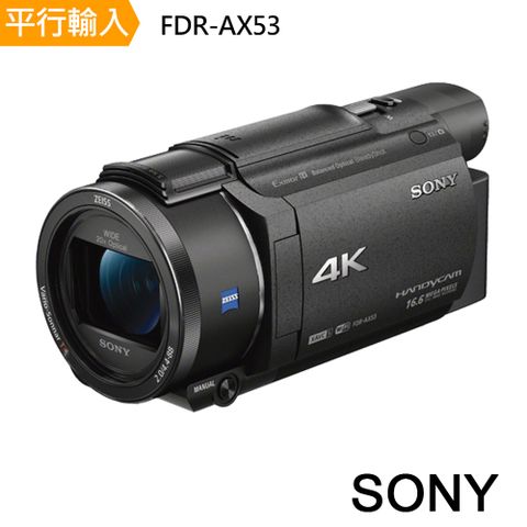 送256G卡雙副電座充大腳全配SONY FDR-AX53數位攝影機*(繁中平輸)