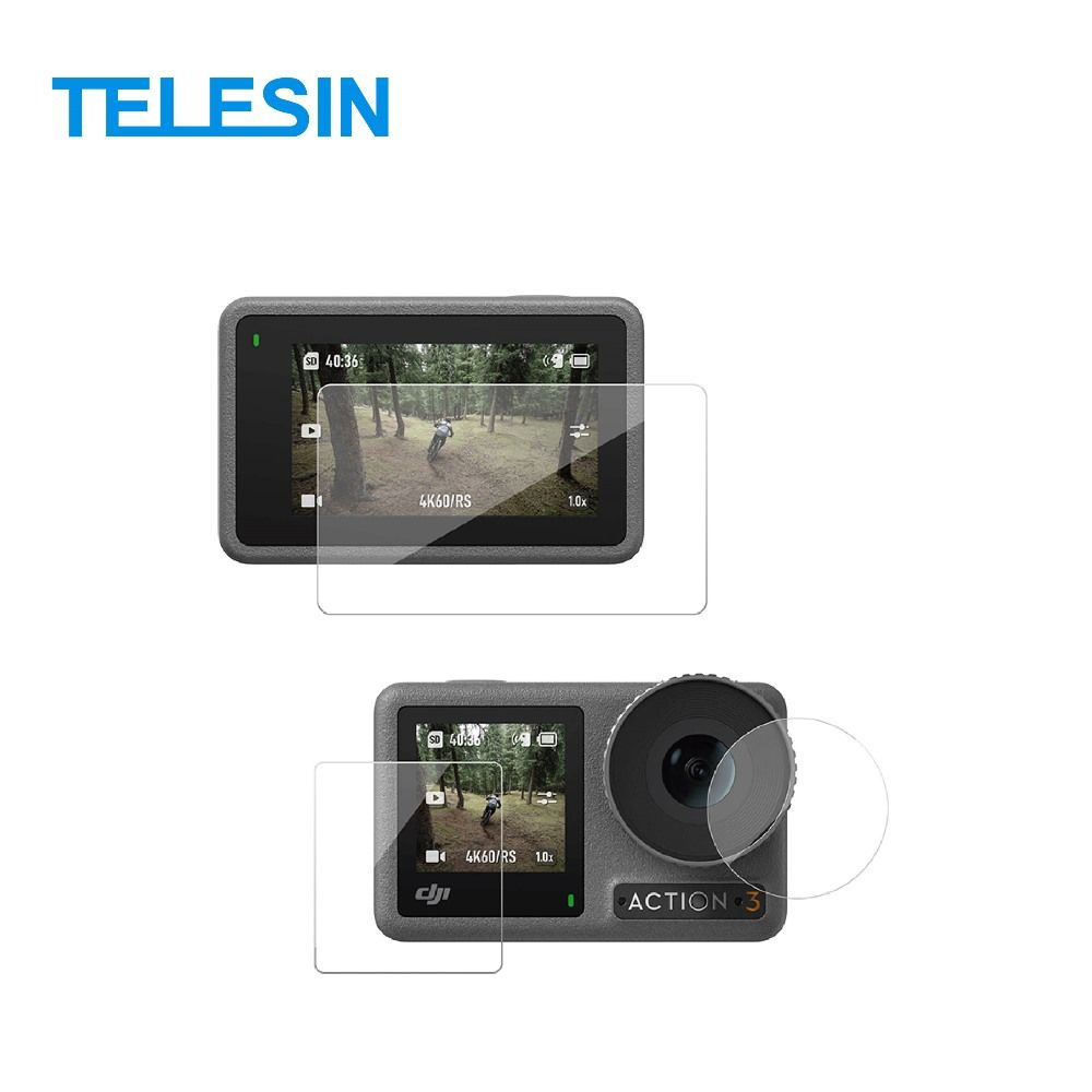 TELESIN   DJI Action 4 鋼化膜保護貼 台灣代理公司貨