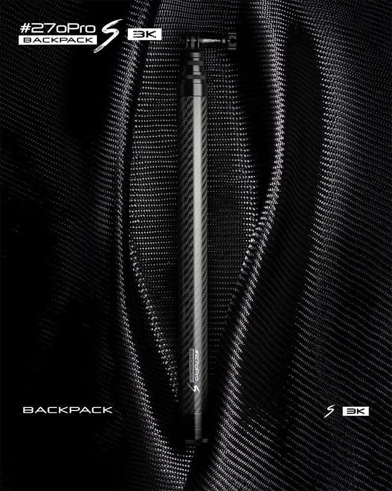 270PRO 台灣品牌 # Backpack S 3K 全碳纖維自拍桿