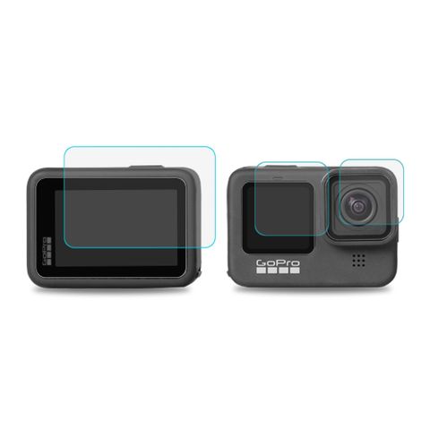 GoPro 9H 鋼化膜【鏡頭+前螢幕+後螢幕】(兩入組)