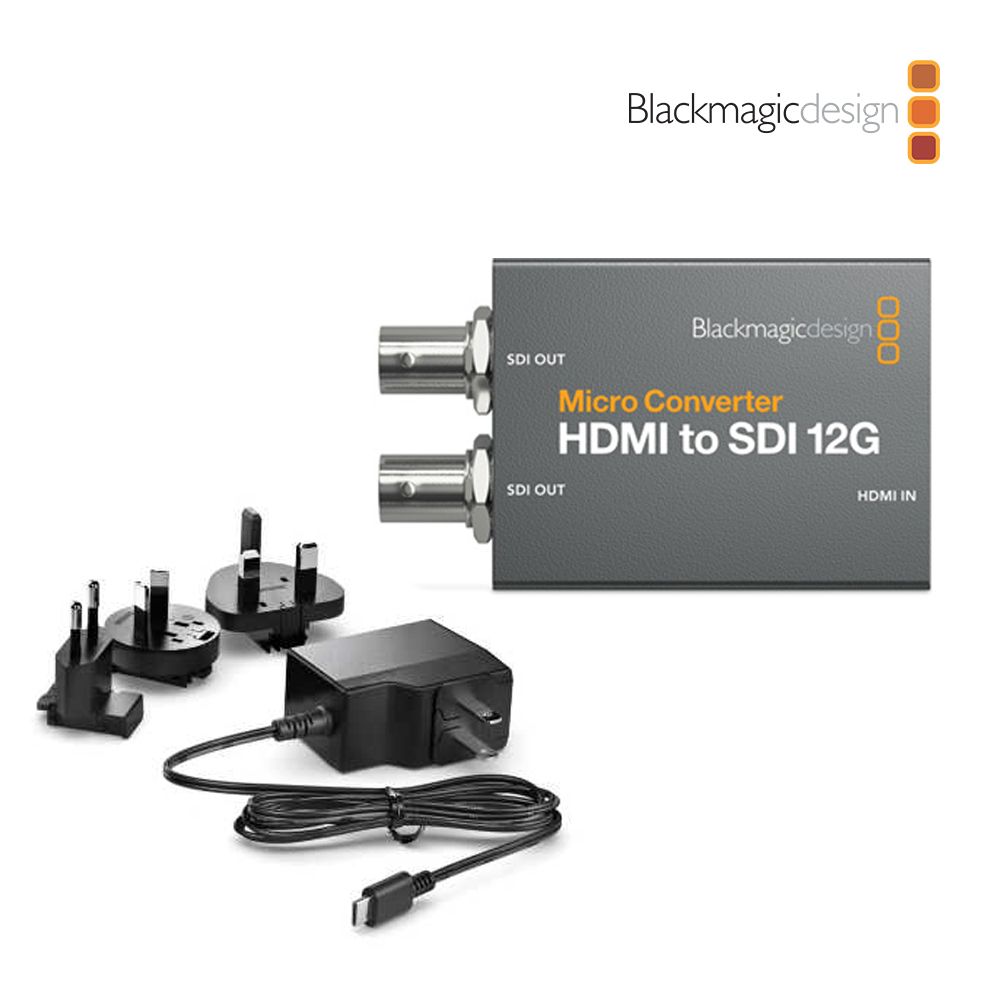 Blackmagic Design  BMD Micro Converter HDMI to SDI 12G 微型廣播級視訊轉換器(含AC變壓器) 公司貨