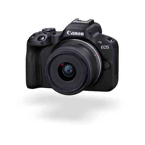搭記憶卡麥克風組合CANON EOS R50 (RF-S18-45mm f/4.5-6.3 IS STM) 相機 公司貨 （黑色）