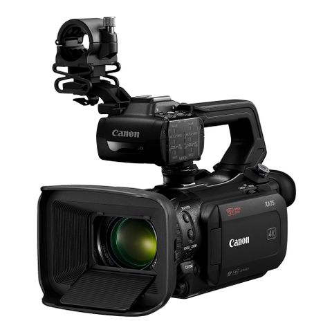 適合串流直播Canon XA75 4K廣播級數位攝影機 1吋 4K30P 15x 五軸防手震 HDMI (公司貨)