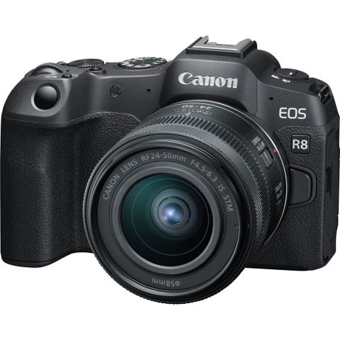 註冊送好禮★有貨快搶Canon EOS R8 + RF-S 24-50mm f/4.5-6.3 IS STM 鏡頭套組 公司貨
