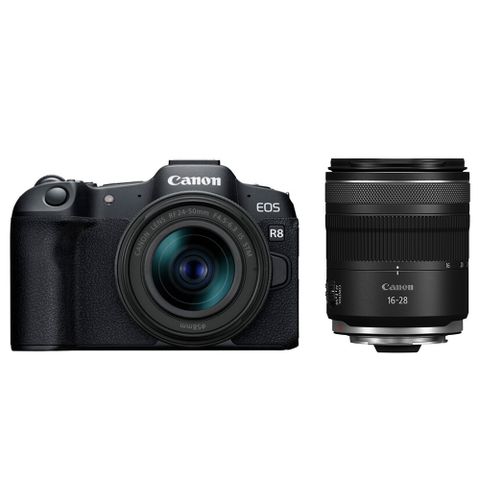 Canon EOS R8 + RF 24-50mm F4.5-6.3 IS STM + RF 16-28mm F2.8 IS STM (公司貨)