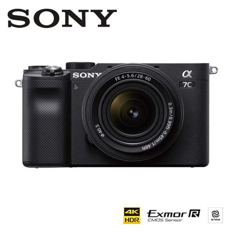 送128G記憶卡SONY 全片幅數位單眼相機ILCE-7CL 28-60mm 變焦鏡組 (公司貨) 黑色
