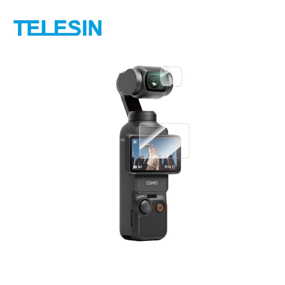 TELESIN  DJI POCKET3 鋼化膜保護貼套裝(各2入)