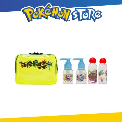 Pokémon Store 透明收納包&旅行分裝瓶 Be careful badly poisoned!