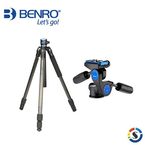 BENRO 百諾 GoClassic系列碳纖維三腳架套組GC257T+HD2A