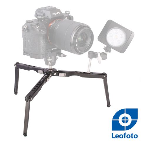 Leofoto 徠圖 彩宣總代理MT-03鋁合金蜘蛛桌面迷你兩節三檔攝影三腳架
