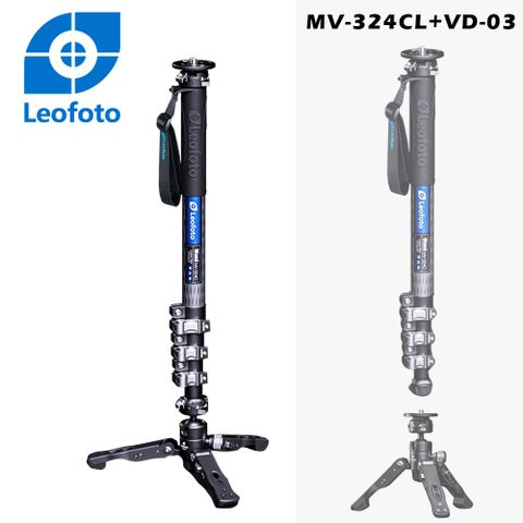 Leofoto 徠圖 MV-324CL+VD-03魔杖系列碳纖維加長單腳架