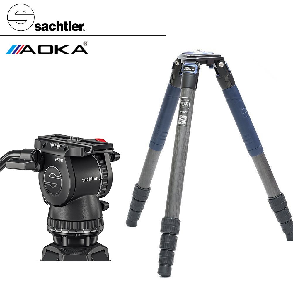 AOKA TKPRO 424C & Sachtler 沙雀FSB8 MK II 四號四節系統碳纖維攝錄影