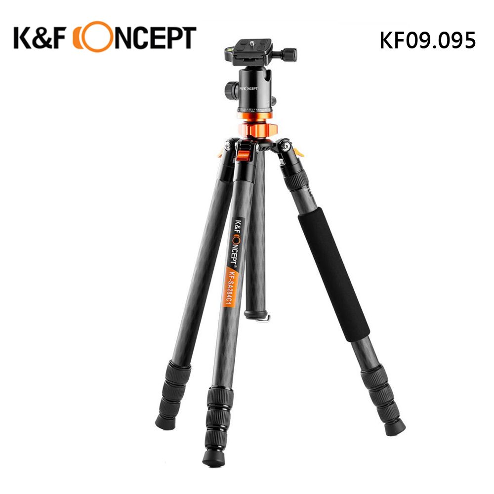 K&F Concept  SA284C1 快速者 28mm 4節碳纖維三腳架 球型雲台 KF09.095碳纖維四節