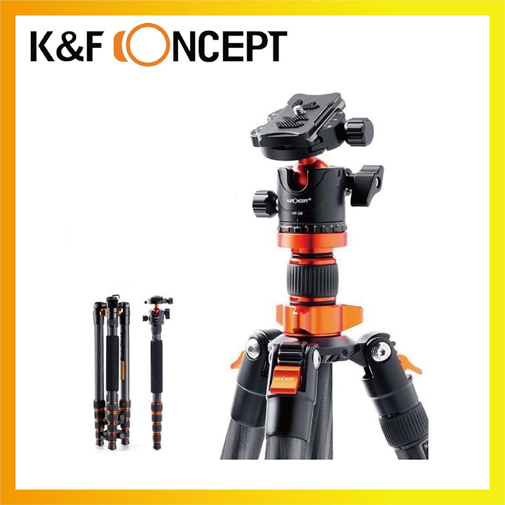 K&F Concept  快速者 22mm 5節碳纖維三腳架 KF09.094