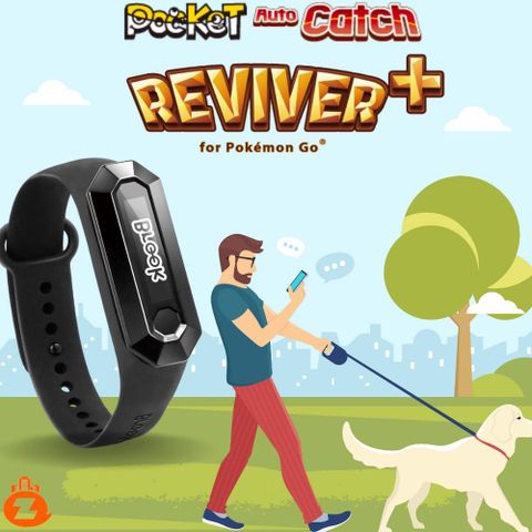 【Brook】自動抓寶手環Reviver plus(升級版Pokemon GO 防水防脫落 電池加大1.5倍 自動轉站 社群日)