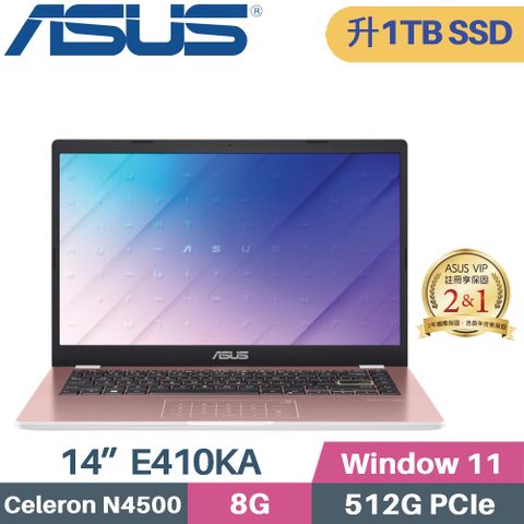 ASUS 華碩 Vivobook Go 14 E410KA-0391PN4500 文書筆電 (Celeron N4500/8G/1TB SSD/Win11/FHD/14)特仕