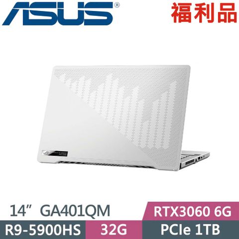 ASUS GA401QM-0022D5900HS(R9-5900HS/ 32GB /1TB/RTX 3060-6GB/14吋/W10)福利品