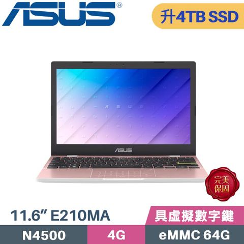 ASUS 華碩 Vivobook Go 12 E210KA-0121PN4500 文書筆電 (Celeron N4500/4G/4TB SSD/Win11/11.6)特仕