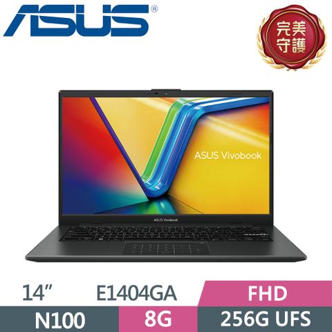 ASUS 華碩 Vivobook Go 14 E1404GA-0051KN100 混成黑N100  8G  256G UFS  W11  14"