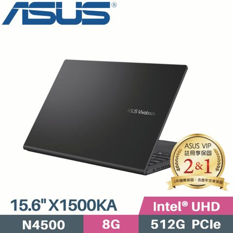 ASUS 華碩 Vivobook 15 X1500KA-0431KN4500 黑 (N4500/8G/512G/W11/FHD/15.6)筆電